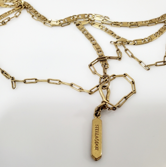 STELLA & DOT  - Heritage Coin Pendant with Layered Chains - Picture 9 of 10